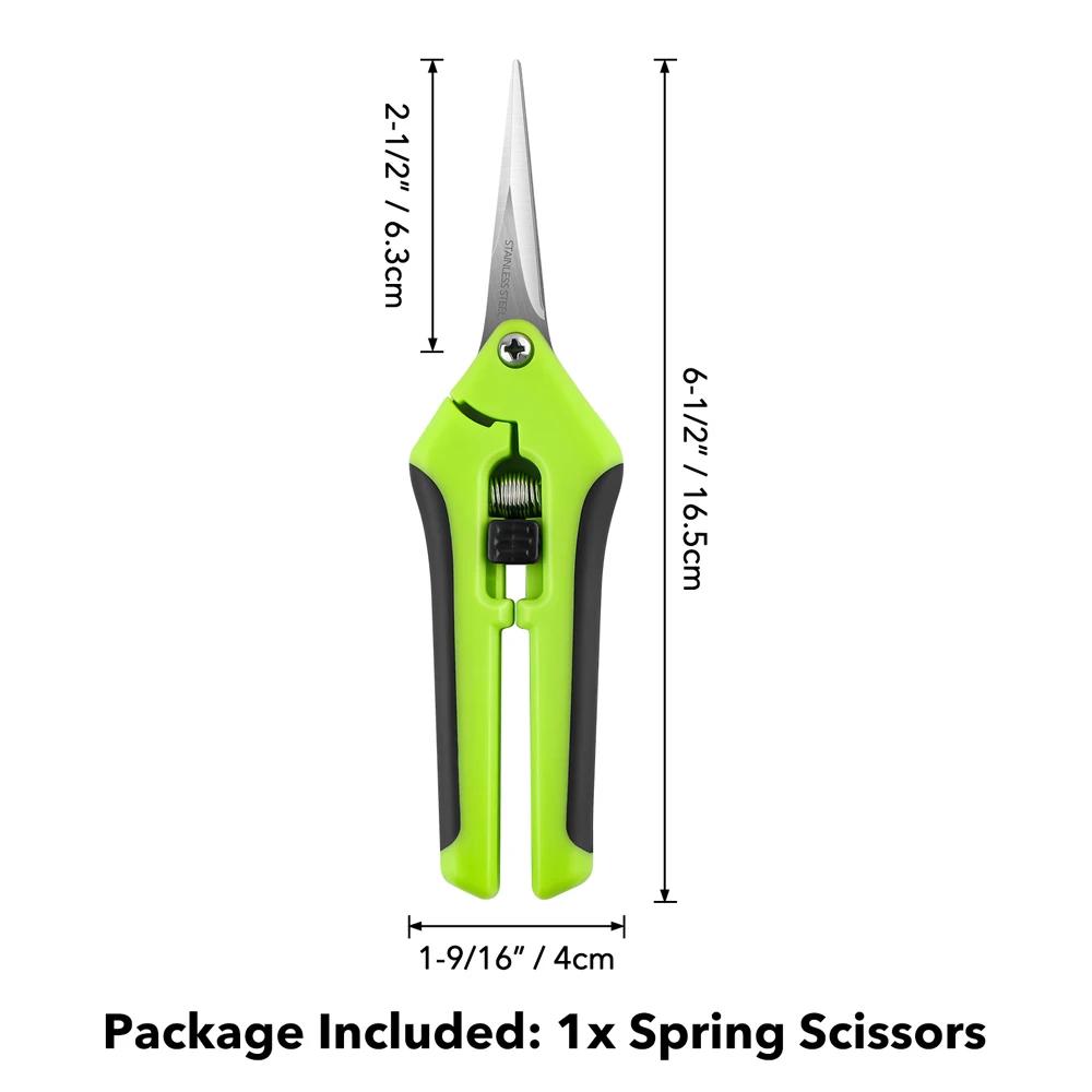 Gartenschere aus Edelstahl für Blumen, Beschneiden von Obst, Beschneiden von Trauben, gerader Kopf, Gartenschere, Beschneiden von Blumen