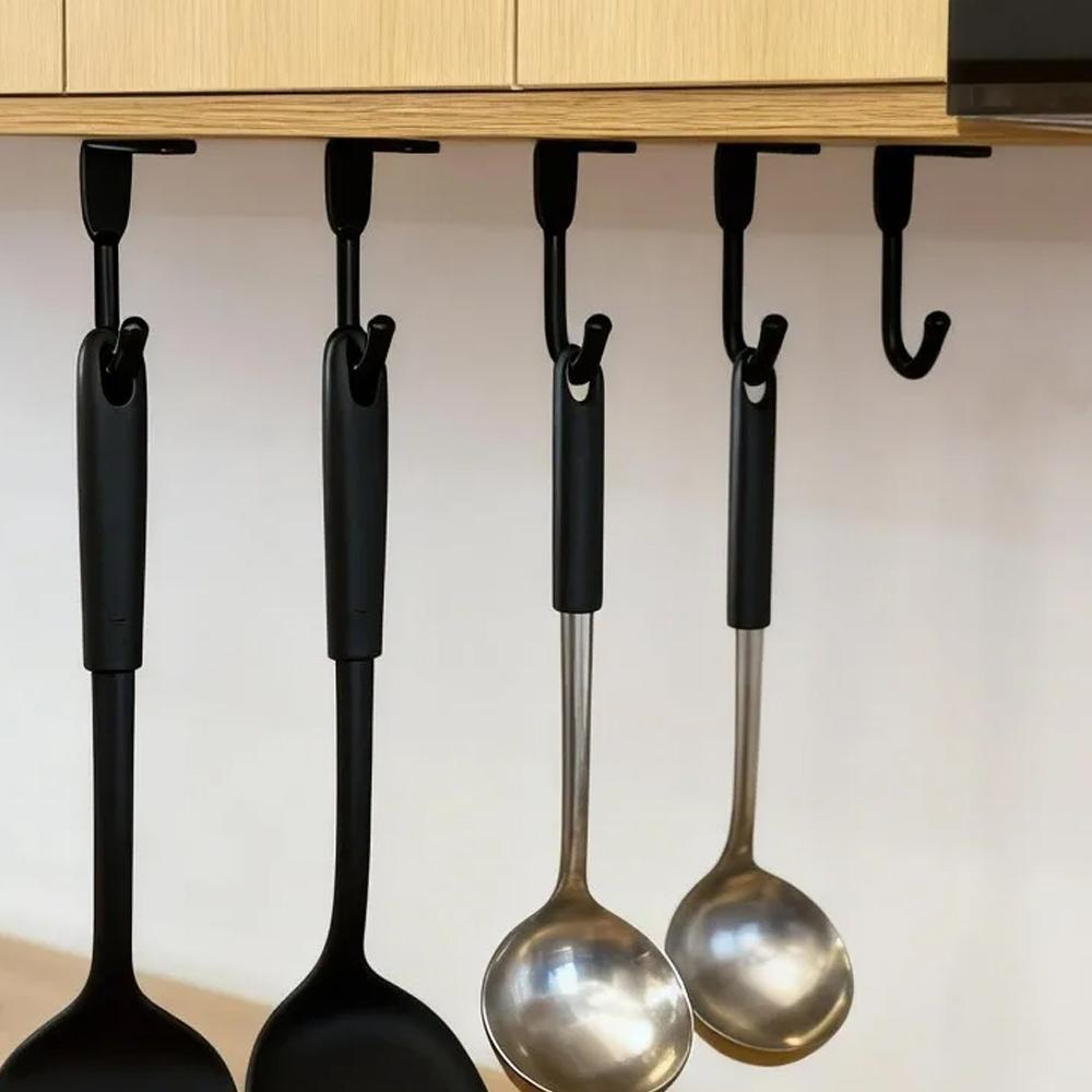 Screw Mounted Ceiling Hooks Heavy Duty Metal Hangers Kitchen Closet Wall Mount Hangers for Hanging Coats Towels Bags Caps Hook