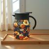 with Tea Infuser Thermal Teapot 1000ml Insulated Water Pot Floral Pattern Tea Kettle  Office
