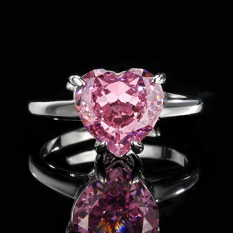 Jewelry Set Earrings Rings Necklaces Accessories High Carbon Diamonds Ice Flower Cut Hearts High-end Women's Styles Batch Shipped