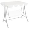 vidaXL Replacement Roof for Hollywood Swing White 150/130x105/70 Cm
