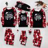 Family Matching Christmas Pajama Set with Long Sleeve Raglan Top and Pants for Women Men and Kids
