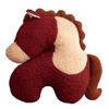 Irregular Shape Plush Horse Pillow - New Year Sofa and Car Decoration Gift