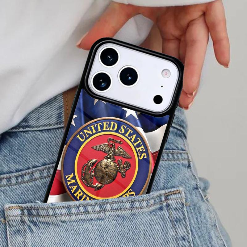 United States Marine Corps LOGO Phone Case for iPhone 17ProMax 12 13 14 15 16e 17 Pro Max Plus Air Cover