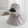 Solar charging fan Tea picking sun hat Farm work Shawl hat Sun protection hat Women's UV protection sun hat