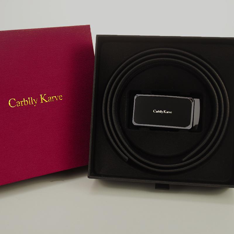 

Men s Zinc Alloy Automatic Buckle Belt - Premium Cowhide Leather, Business Style, Gift Box Included. Ready Stock. 130cm