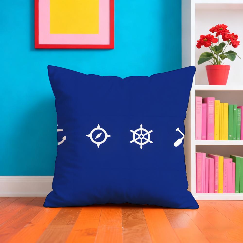 CCompass AAnchor Pillow Case Pillow Case Plush Fabric Soft Double Sided Print Home Sofa High Quality Cushion