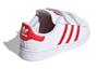 Adidas Originals SUPERSTAR Comfortable Breathable Low top Skateboard Shoes White Red Infant And Toddler FZ0644