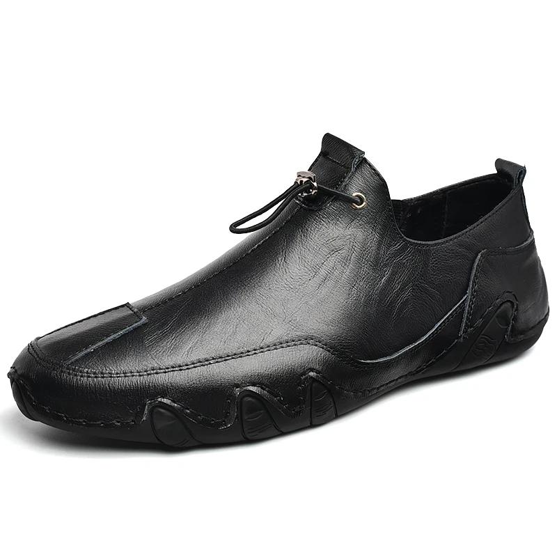 Size 38-47 Men Sneakers Leisure Comfortable Walking Genuine Leather Shoes Sports Outdoor Footwear Loafers Male Trainers 2025