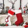 Faceless Forest Man Doll Christmas Stocking Teddy Applique Gift Bag