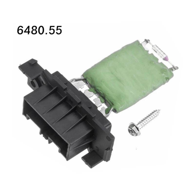 Heater Blower Resistor Heater Blower Resistor 5 Pin 6480.55 AC Heater Blower Fan Motor Resistor Replacement for CITROEN BERLINGO