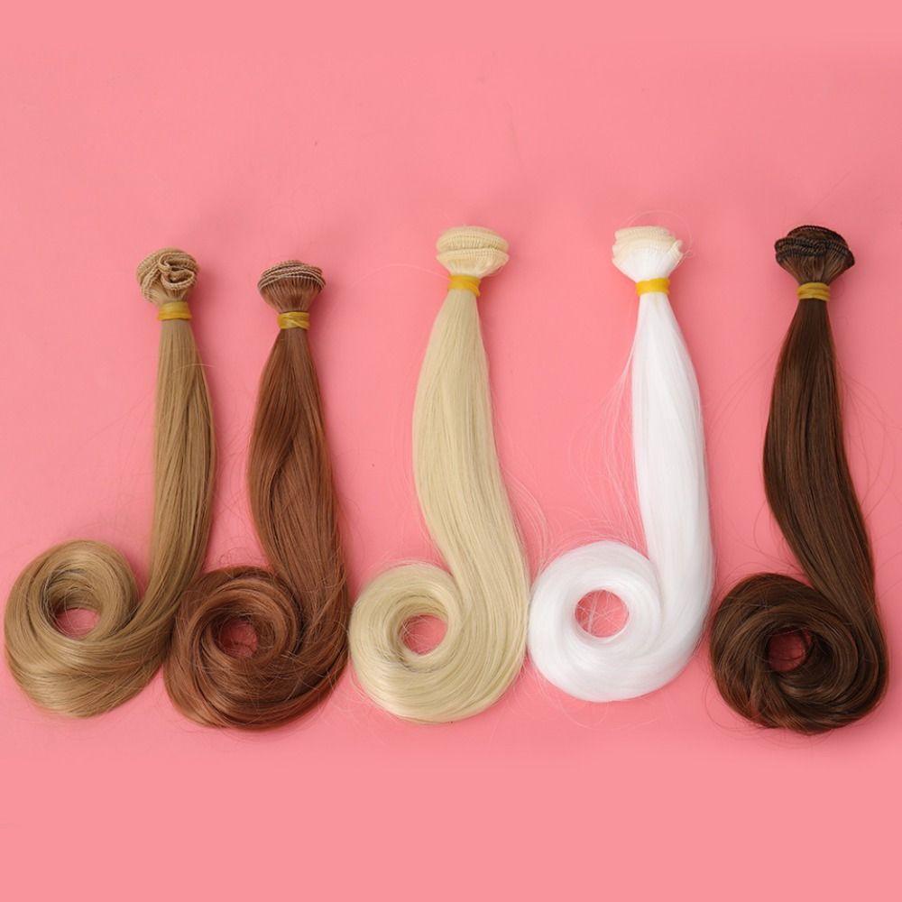 

SD/AD/Blyth Bjd Doll Diy Hair 30*100CM BJD Hair Row Wavy Doll Wigs Kids Girls Toys