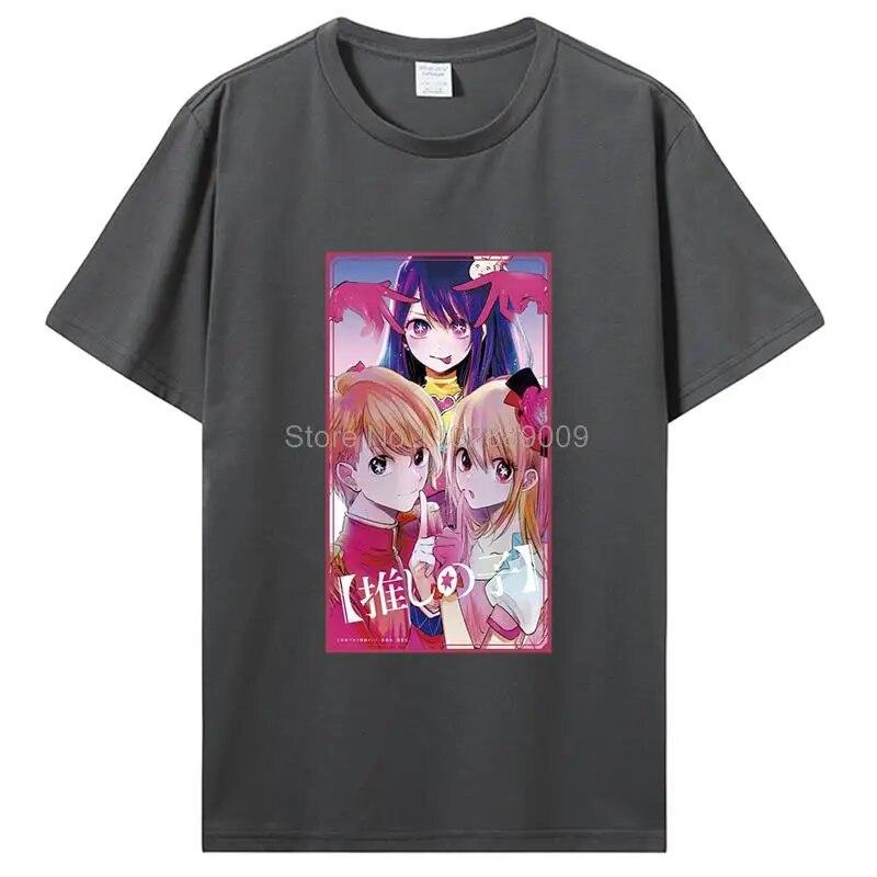 Oshi No Ko Japan Anime Cute Ai Ruby And Aqua футболка женские футболки унисекс Kawaii — фото 13