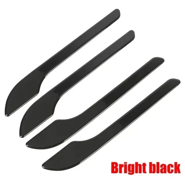 4Pcs/Set For Tesla Model 3 Y Carbon Fiber ABS Styling Premium Durable Accessories Model3 2025 Car Door Handle Cover Protector