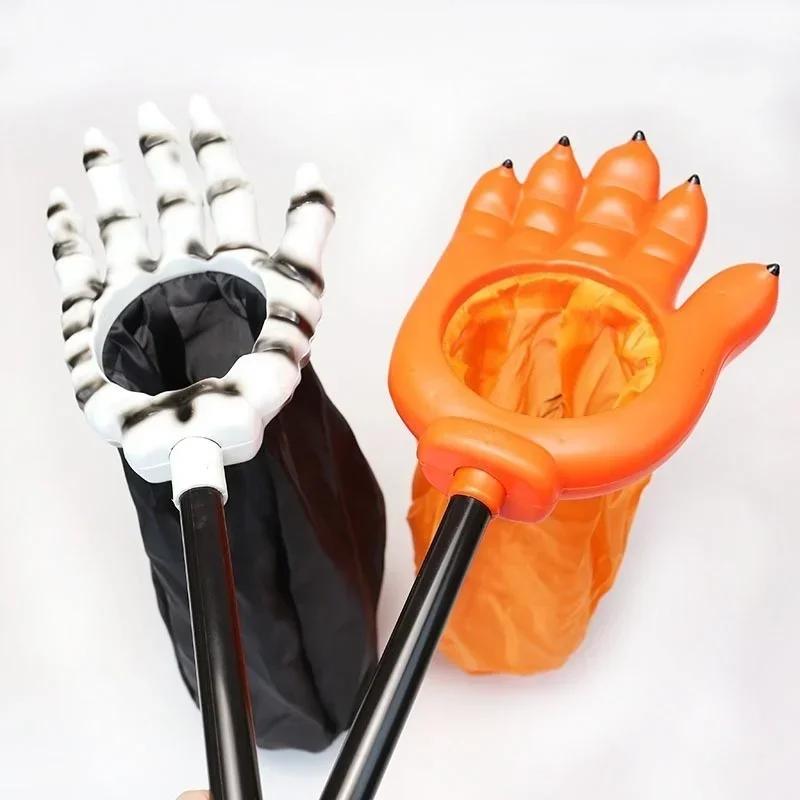 1 Pcs Candy Bag Creative Halloween Palm Pumpkin Skull For Kids Trick Or Treat Gift Party Supplies