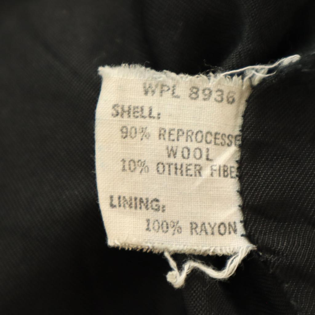 VINTAGE 70s Wappen Leather Switching Award Jacket 44 Navy Stajan Men's Used