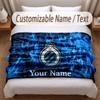 Club Brugge FC Printed Flannel Blanket Custom Name Text Soft Warm Throw For Bedroom Holiday Gift