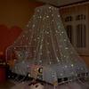 Baldachin pentru pat Instalare ușoară Design cu stele fluorescente Cameră pentru copii cu partea superioară rotundă Cort pentru pat pentru pătuț Accesorii de uz casnic
