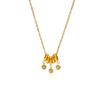 Titanium Steel Gold Plated Crystal Necklace For Women Luxury Elegant Jewelry Fade Resistant Accessory