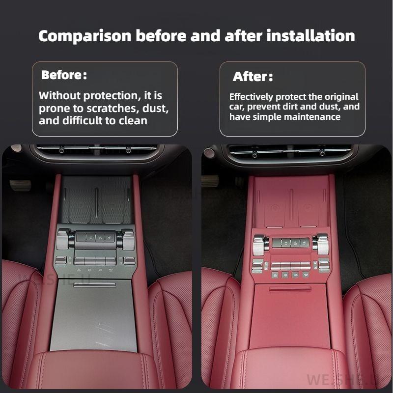 For Great Wall TANK 300 Tank 300 Hybrid 2025 2026 Car Center Control Gear Panel Silicone Pad Interior Accessories