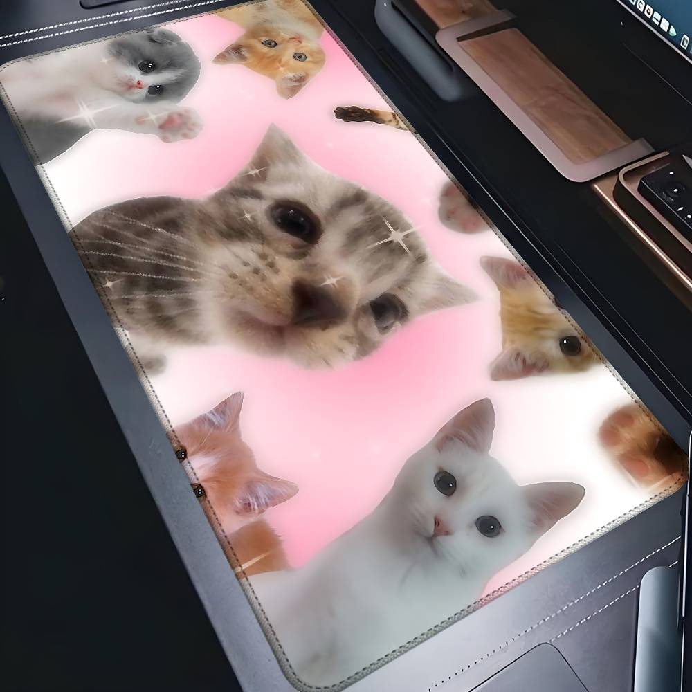 Cat Funny Cute Mouse Pad Rubber Thicken Overlock Gaming Table Mat Office Computer Keyboard Pad PC Mousepad