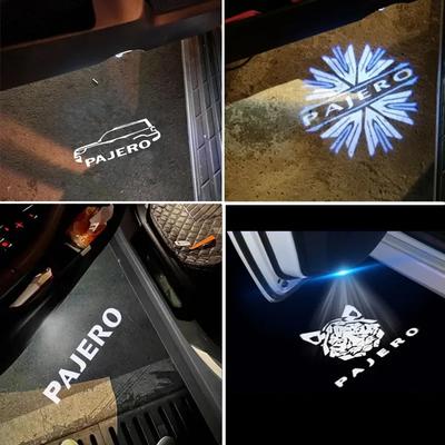 For Pajero V87 V93 V97 V80 3 4 Montero Grandis Car Door Light Welcome Lamps Wireless Laser Projector Auto Decoration