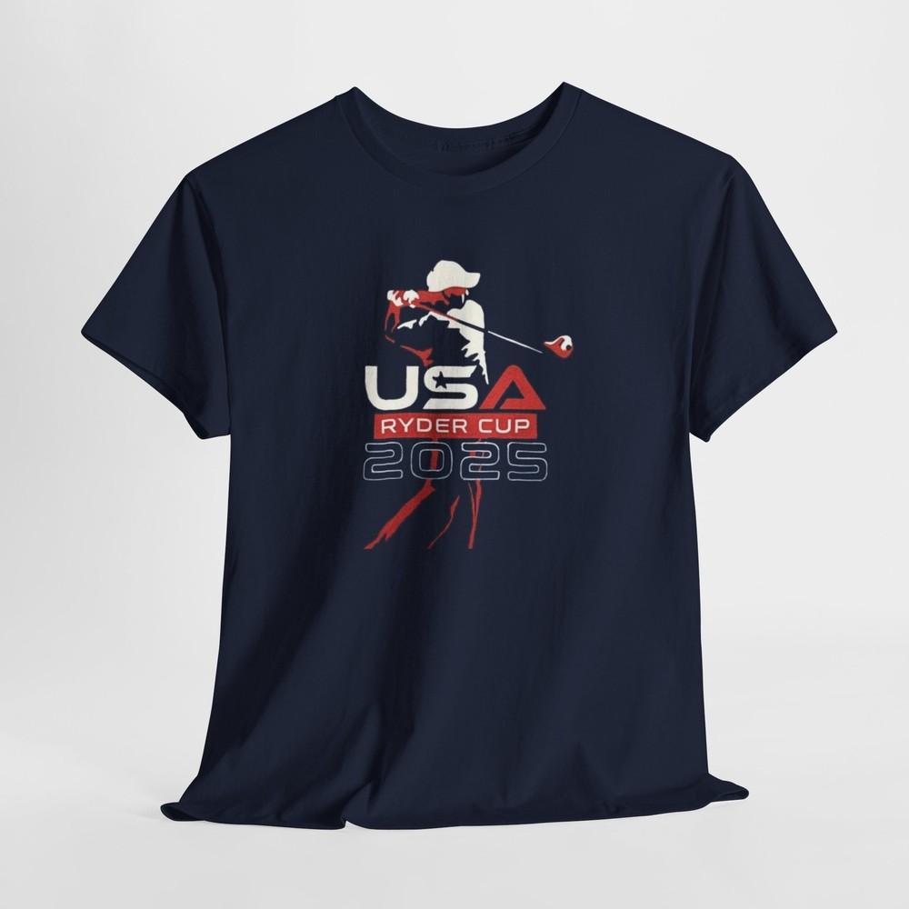 USA Ryder Cup 2025 Unisex Heavy Cotton Tee, Golf Shirt, Sports Apparel.