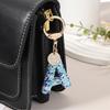 uxcell Women's Initial O Keychain with Glitter and Heart, Blue, for Backpacks, Handbags, Car Keys, and More