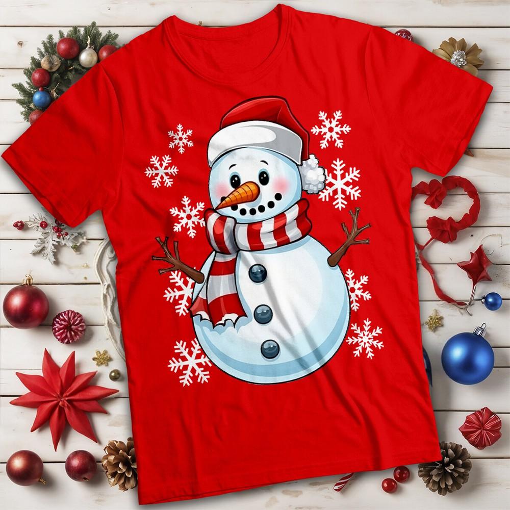 Unisexs and Unisexs Cute SnowUnisex Christmas TShirt Tee MC a S