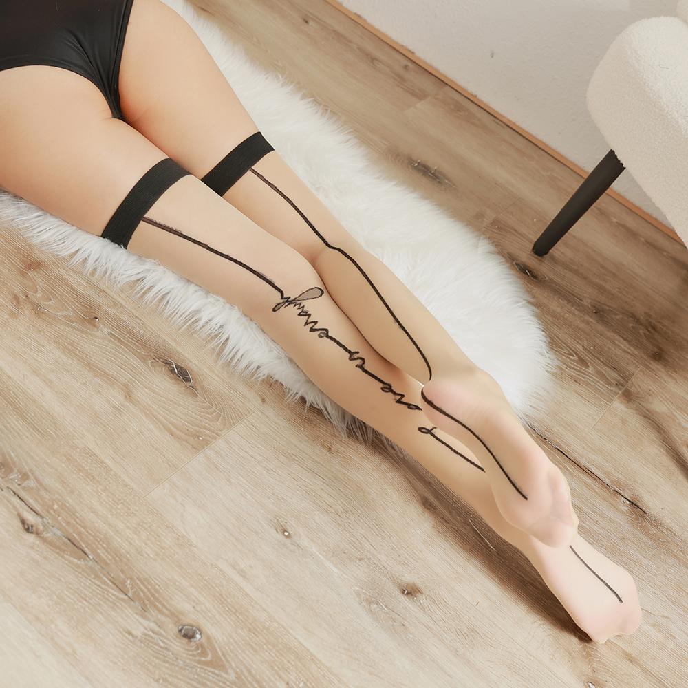

Music Letter Thigh High Sock Women Over The Knee Socks Nylons Hosiery Women S Sexy Stockings One Size