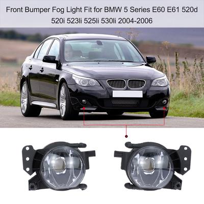 Pieza de repuesto de luz antiniebla del parachoques delantero compatible con BMW 5 Series E60 E61 520d 520i 523li 525li 530li