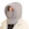 Plush-Lined Thickened Thermal Hat with Face Mask for Men and Women, Ski Winter Face Mask, Winter Camping Hooded