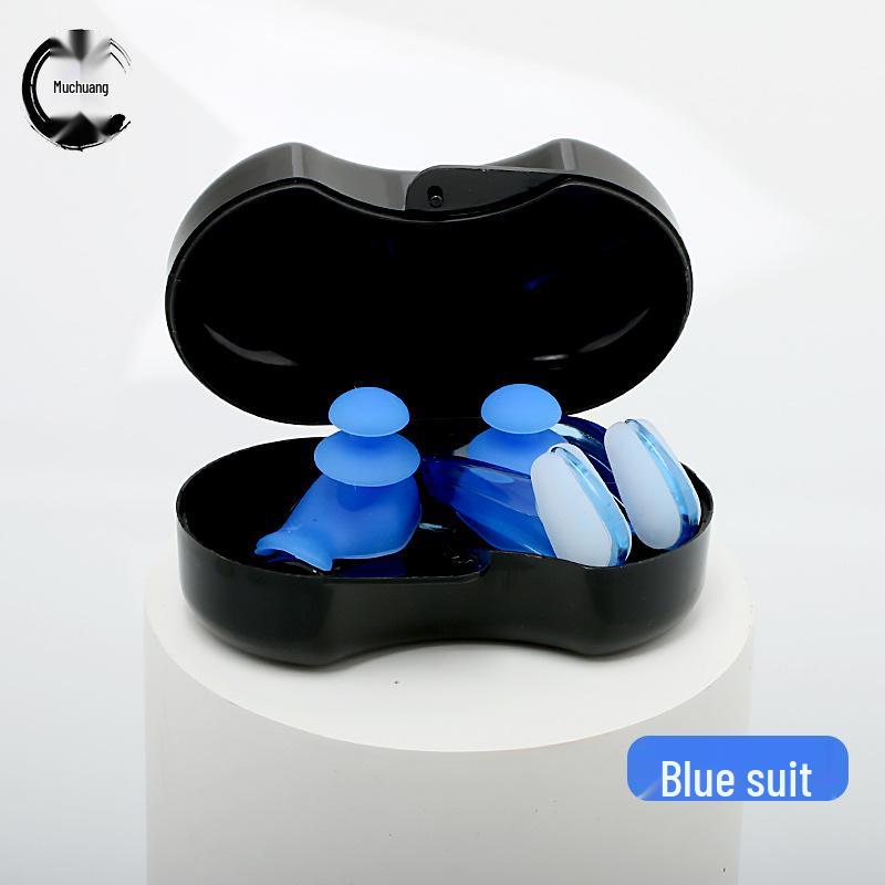 Silicone Waterproof Swimming Earplugs & Nose Clip Set - New Upgrade