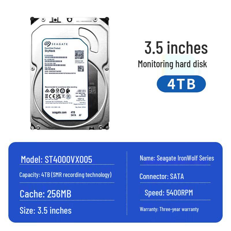 Seagate SkyHawk 4TB Surveillance Hard Drive