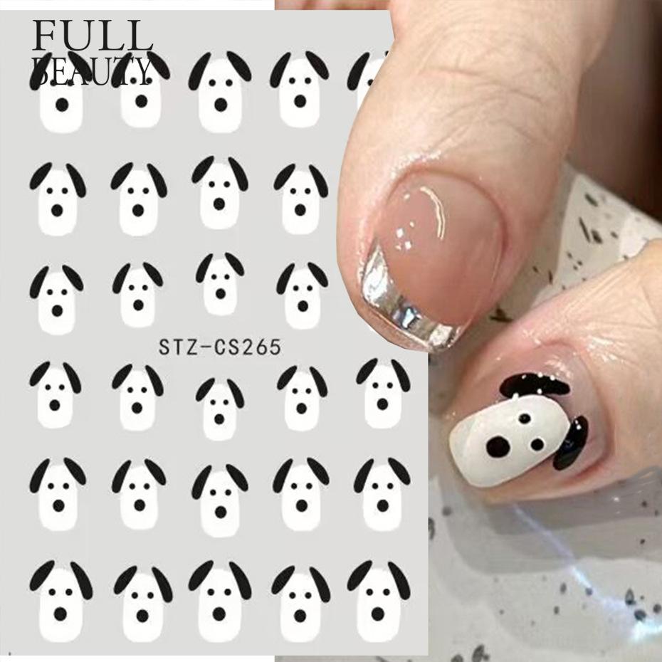 Nail Art Stickers Ins Cartoon Cute Puppy Bunny Niche Adhesive Nail Stickers