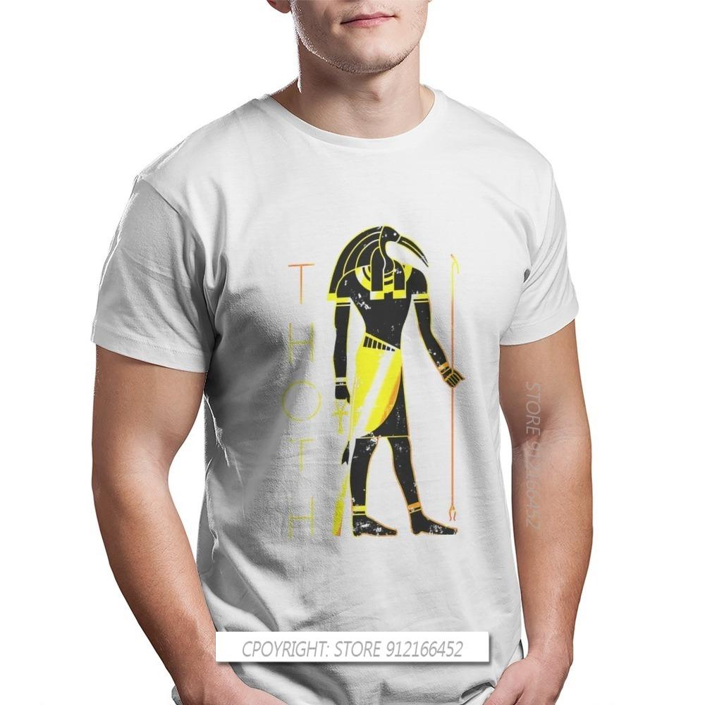 Men Egyptian Mythology Ancient Gods Atum Horus Osiris Oversize T-Shirt Thoth Pure Cotton Graphic Tops