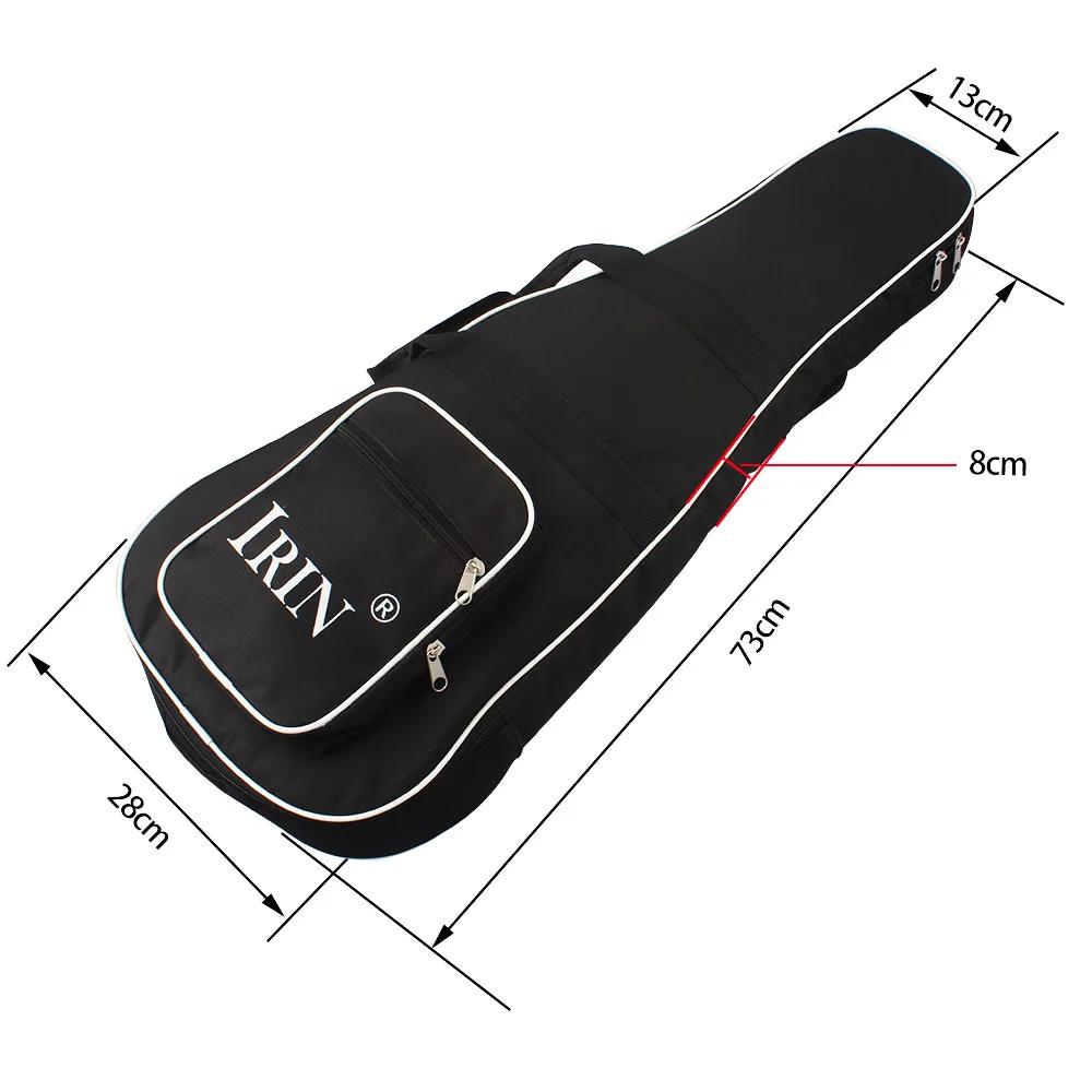 IRIN Mandolin Premium Case Waterproof Oxford Fabric Guitar Bag Double Straps Black Guitar Backpack Handbag String Instrument