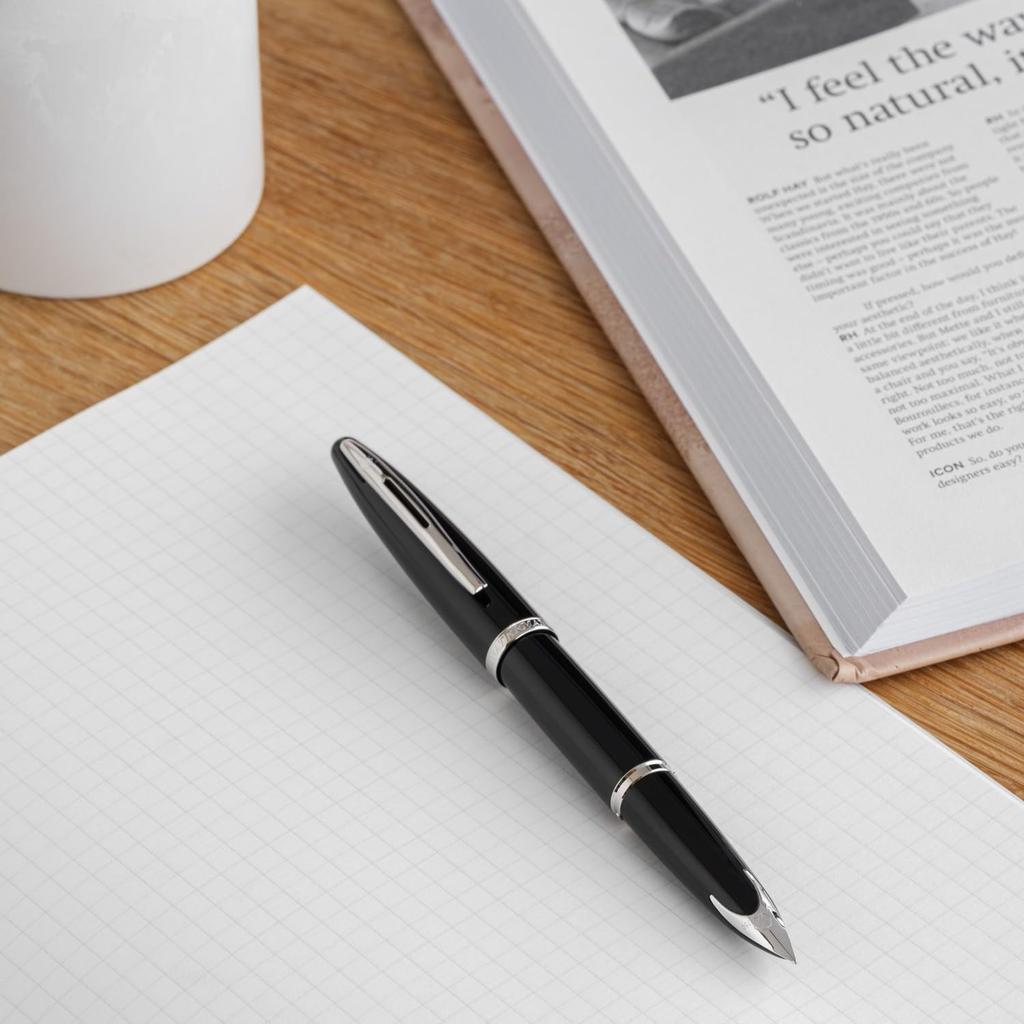 Waterman Karen Black Sea ST Fountain Medium 18K Gold Gift Officially S0293960 Pen, Nib, Nib, Boxed, Imported,