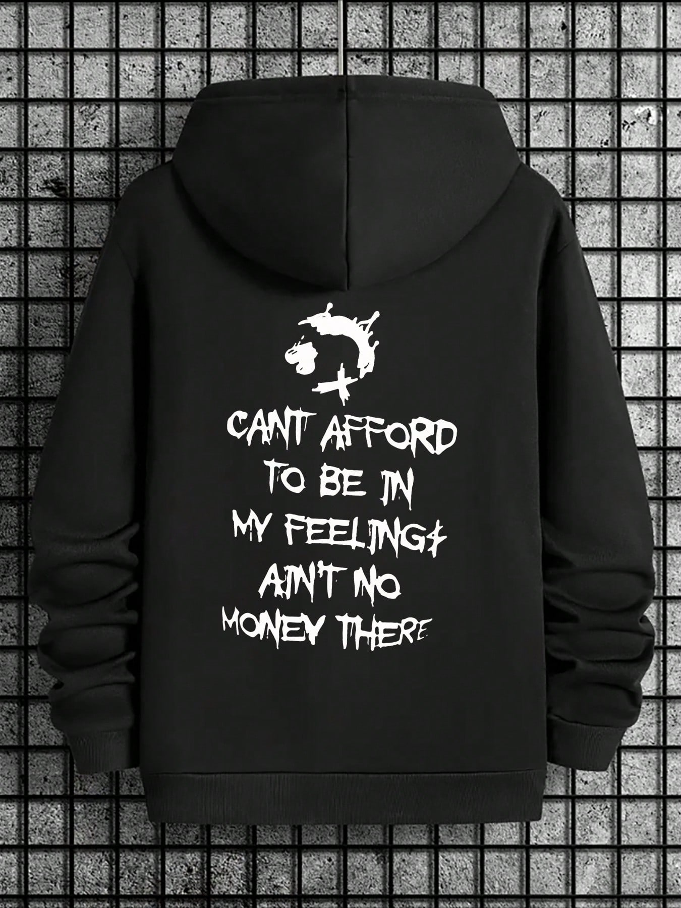 

Мужская повседневная толстовка с капюшоном и принтом букв на молнии, толстовка в стиле хип-хоп для фитнеса 3XL