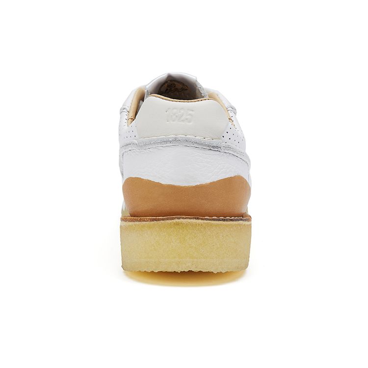 Clarks Originals Leather Comfortable Color-Block Flat Sports Round-Toe Lace-Up Low-Top Casual Shoes Women sneakers White 261604804