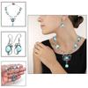Swiss Blue Quartz Gemstone Handmade Jewelry Necklace & Earrings 18-20''