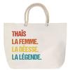Beach Bag - PLANETEE - Thais Goddess Legend Vintage - Cotton - Rope Handles - Printed In France