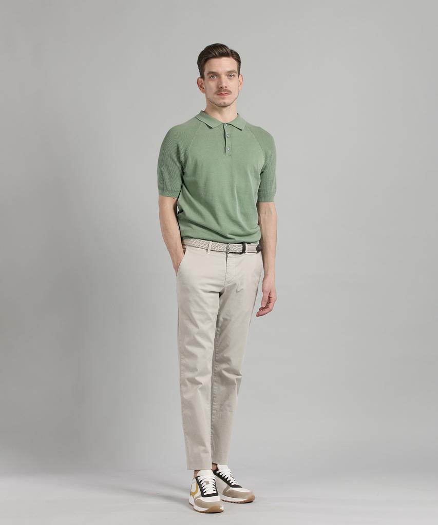 PANICALE Light Grey Regular Fit Cotton Chino Pants