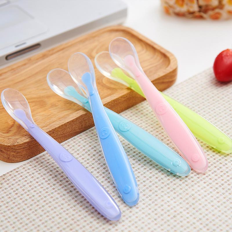 Infant Silicone Feeding Spoon for Baby Puree & Soft Foods