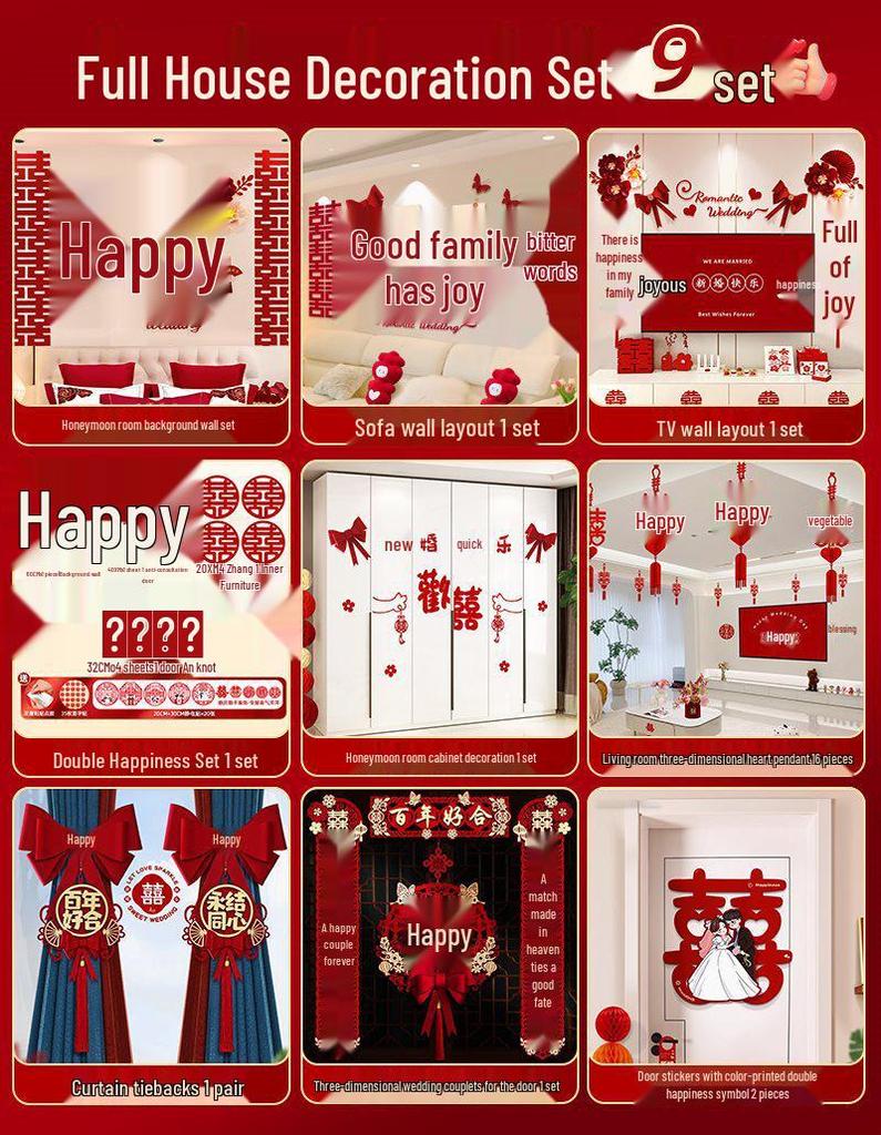 Komplett Bröllopsrumsinredningsset för Sovrum & Nytt Hus