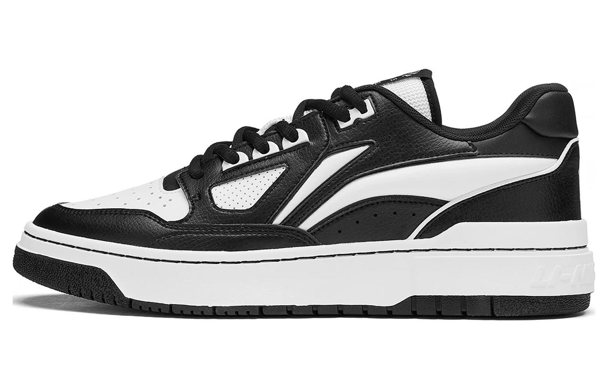 Li Ning Rookie 2 BadFive Slip Resistant Slip Resistant Low top Skateboard Shoes Men s Black White ABCT023-2 44