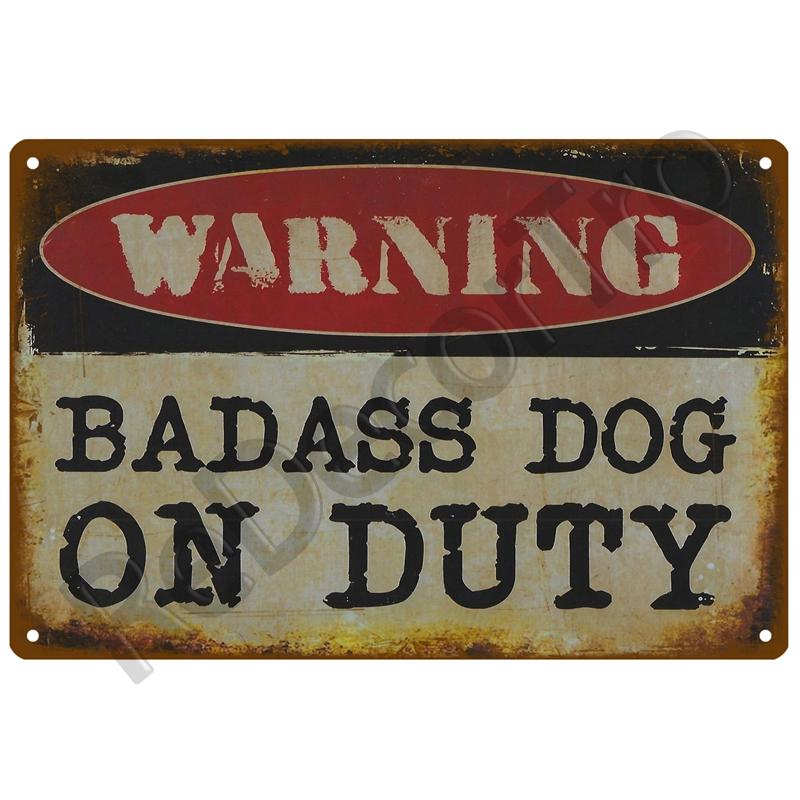 Retro Black Cat Metal Vintage Poster Funny Dog Wall Art Pet Sign Cafe Mural Plaque Metal Sign Tin Sign Plate Bathroom Home Decor