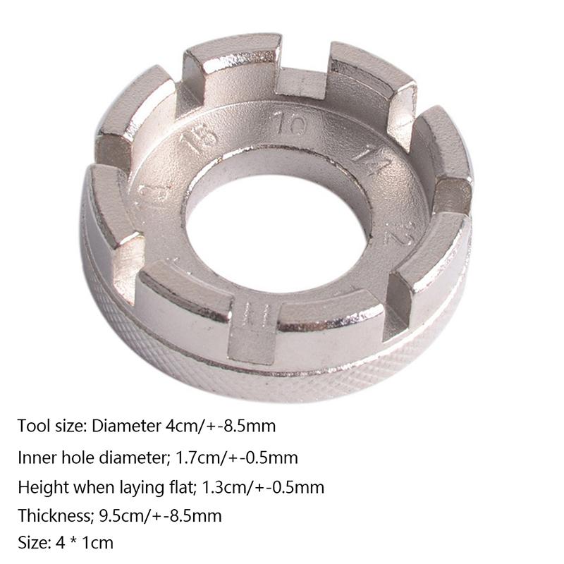 Bicycle Spoke Nipple Wrench 8 Way Groove Bike Wheel Rim Adjuster Spanner Key Bike Tools Cycling Multitool Repair Service Tool