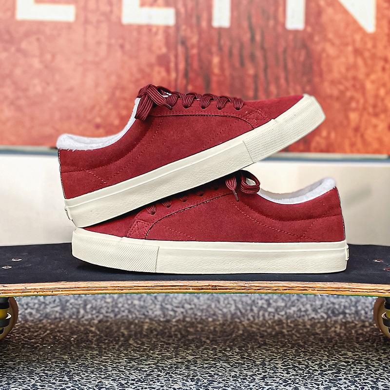 New Winter Velvet Thermal Board Shoes Couple Canvas Shoes Men's Cotton Shoes Trendy Casual Shoes Men's Skateboard Shoes