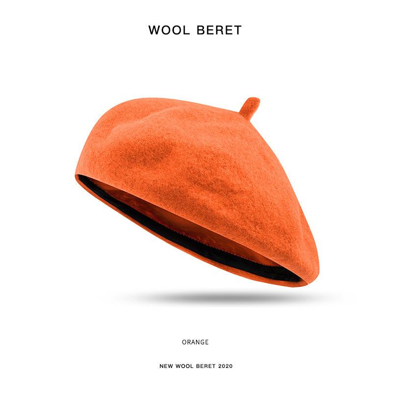 Female Handmade Diy Beret Female Hat Autumn Woolen Painter Hat Warm And Thick Newsboy Hat Outdoor Hiking Hat